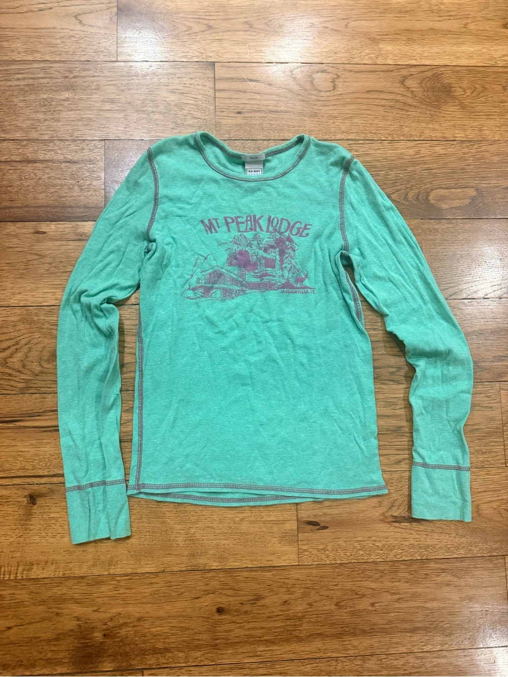 Old Navy Mt Peak Lodge Long-Sleeve Tee - Mint Green